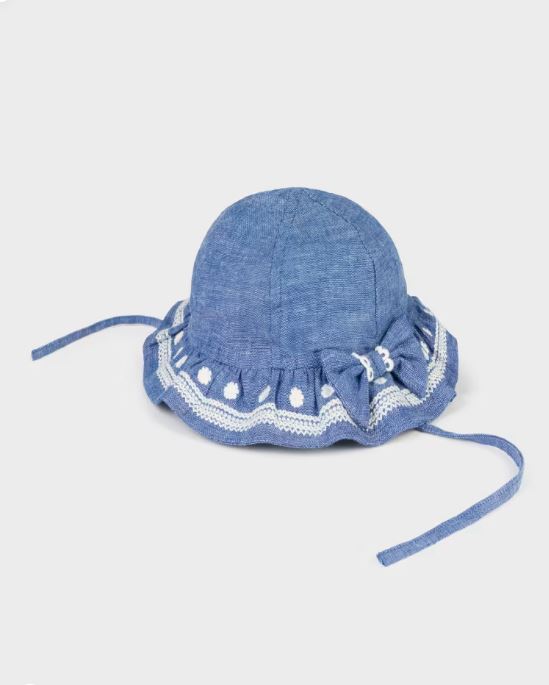 Gorro bordado lino bebe niña