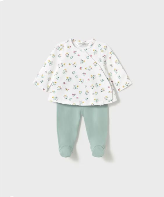 Conjunto polaina y camiseta manga larga estampado recién nacida