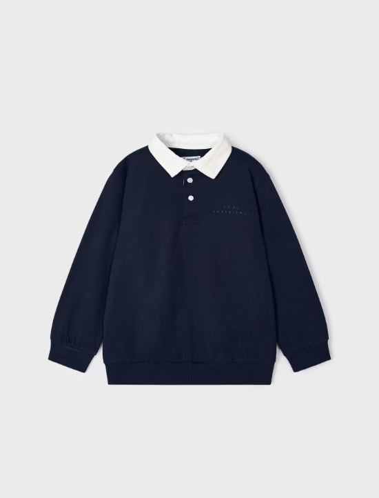 Polo cuello contraste algodon niño