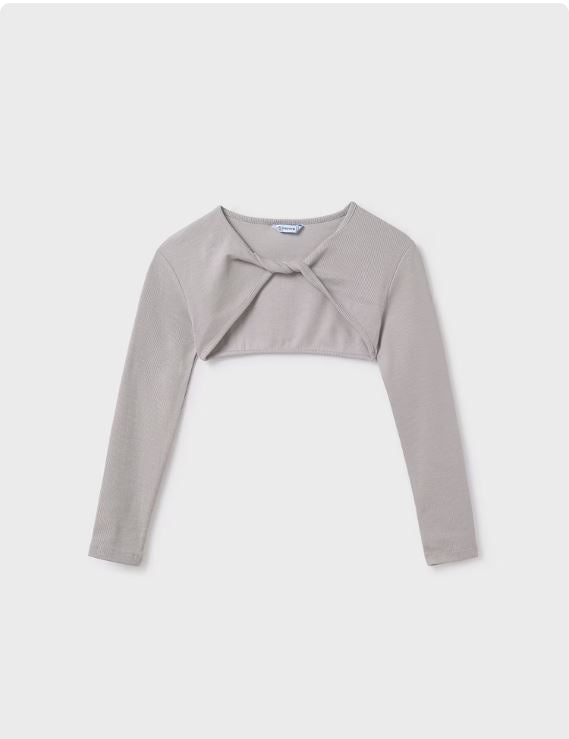 Camiseta con rebeca bolero canalé chicas
