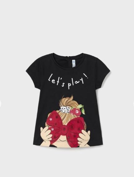 Polera manga corta estampada bebe niña