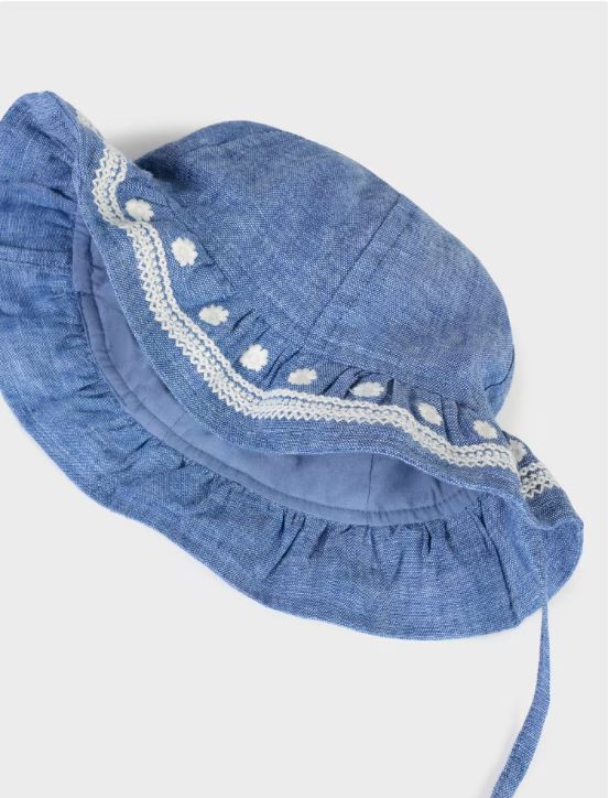 Gorro bordado lino bebe niña