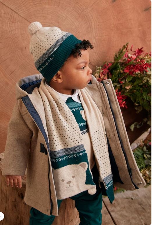 1 Conjunto gorro y bufanda oso