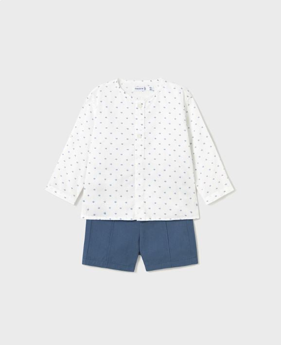 Conjunto bermuda y camisa estampada bebé niño