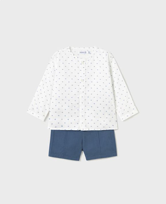 Conjunto bermuda y camisa estampada bebé niño