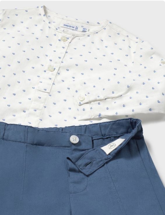 Conjunto bermuda y camisa estampada bebé niño