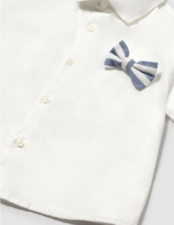 Conjunto bermuda y camisa con pajarita bebé niño