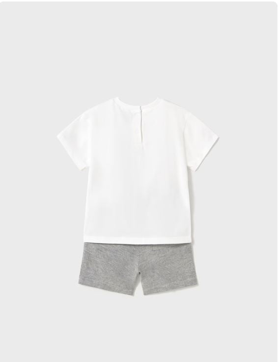 Conjunto bermuda y camiseta diseño perro bebé niño