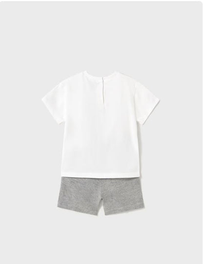 Conjunto bermuda y camiseta diseño perro bebé niño