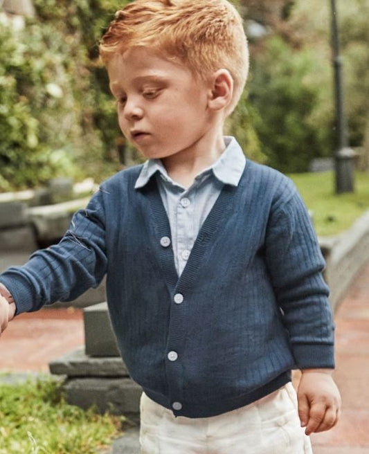 Cárdigan tricot estructura bebé niño