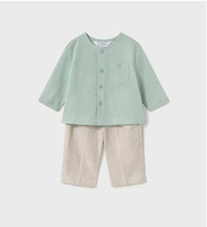 Conjunto pantalón largo y camisa recién nacido