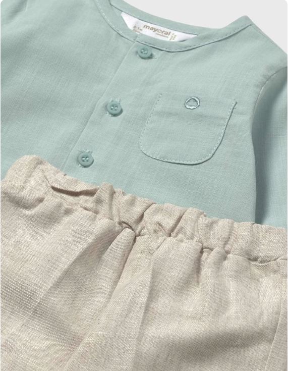 Conjunto pantalón largo y camisa recién nacido