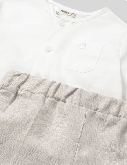 Conjunto pantalón largo y camisa recién nacido