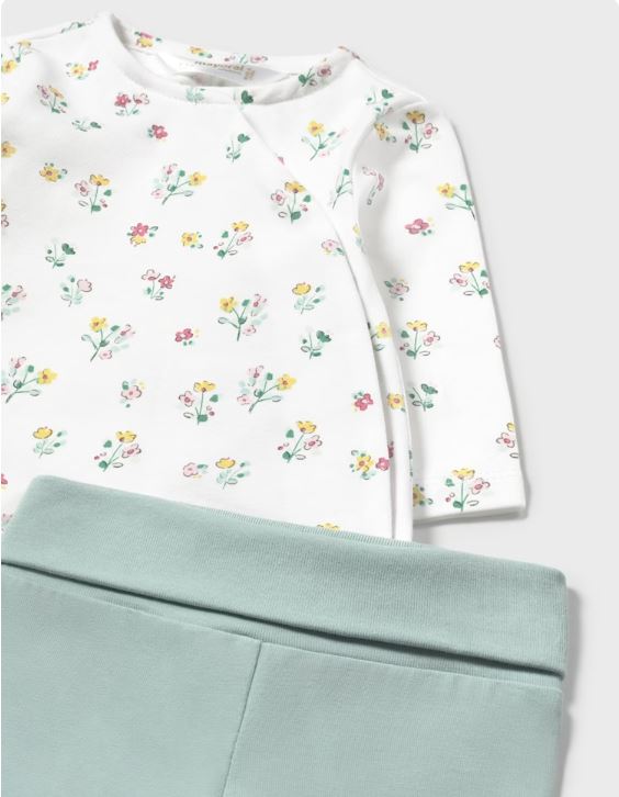 Conjunto polaina y camiseta manga larga estampado recién nacida