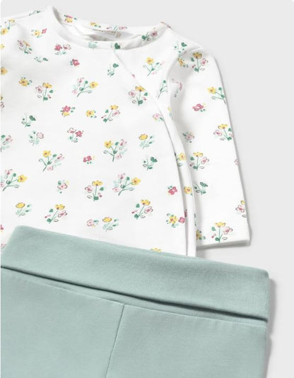 Conjunto polaina y camiseta manga larga estampado recién nacida