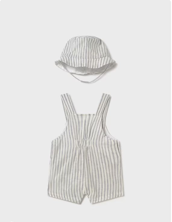 Peto corto estampado con gorro recién nacido