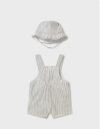 Peto corto estampado con gorro recién nacido