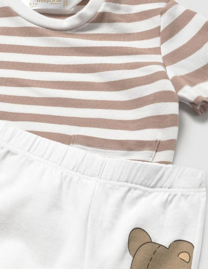 Conjunto 4 piezas pantalón corto recién nacido