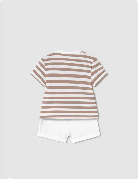 Conjunto 4 piezas pantalón corto recién nacido