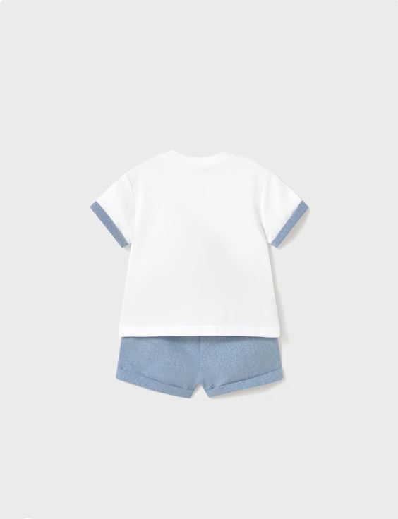 Conjunto 4 piezas pantalón corto recién nacido
