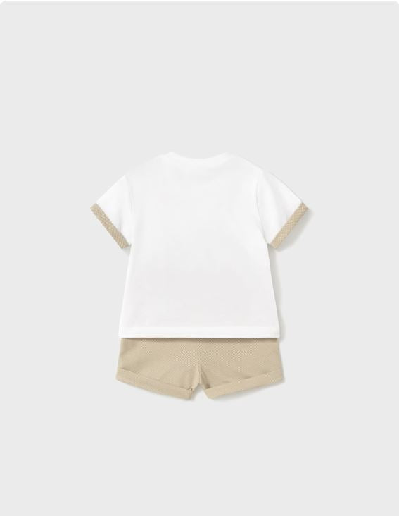 Conjunto 4 piezas pantalón corto recién nacido