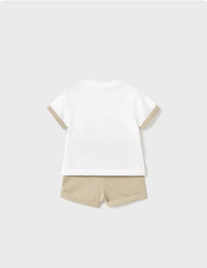 Conjunto 4 piezas pantalón corto recién nacido