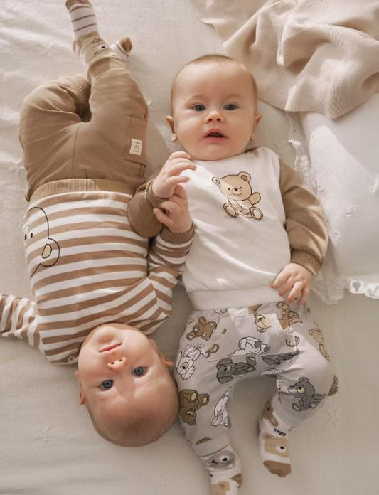 Conjunto 4 piezas pantalón largo recién nacido