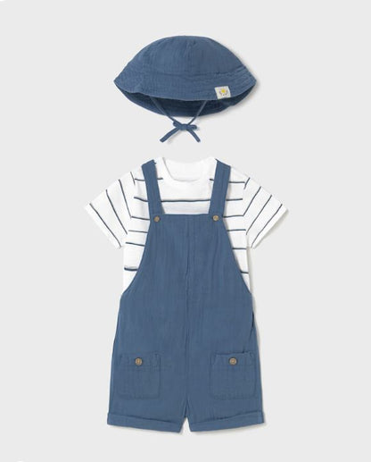 Conjunto 3 piezas con gorro bebé niño