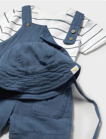 Conjunto 3 piezas con gorro bebé niño