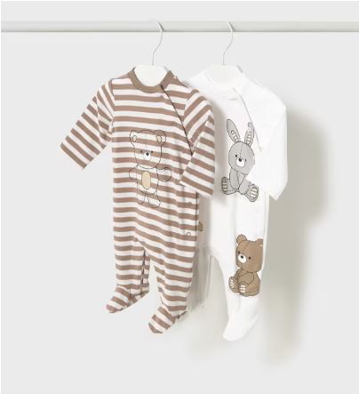 Set 2 enteritos largos recién nacido niño