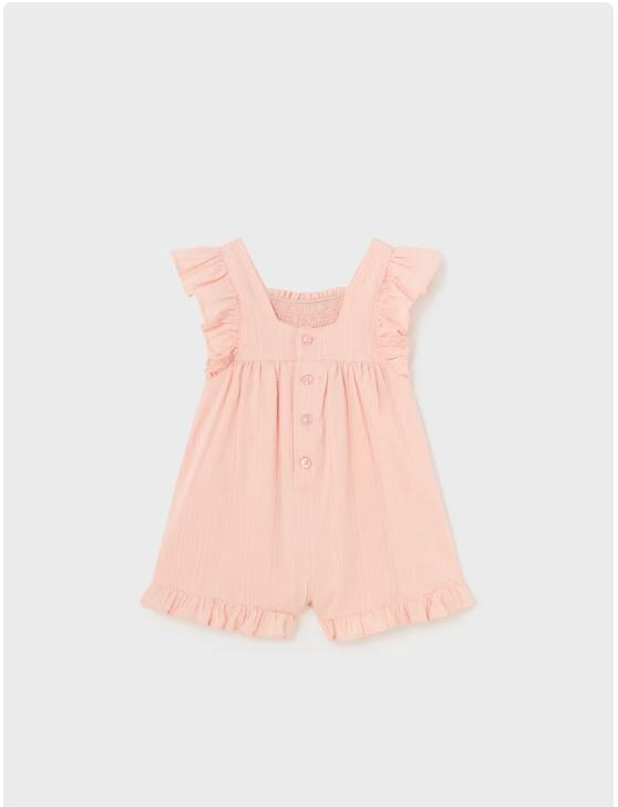 Mono punto smock y volantes bebe niña