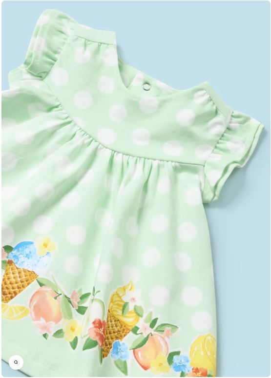 Vestido estampado recien nacida