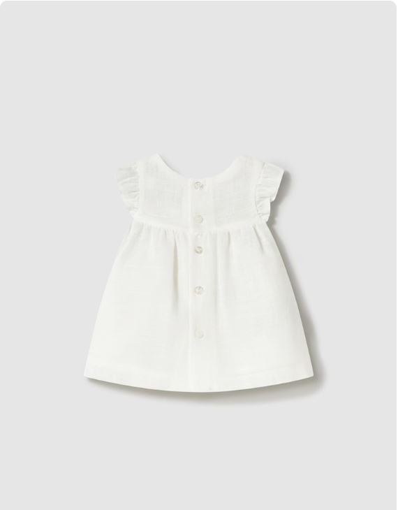 Vestido nido de abeja recién nacida