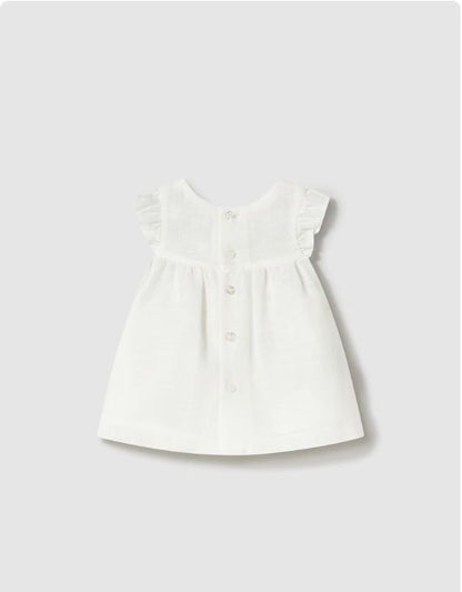 Vestido nido de abeja recién nacida