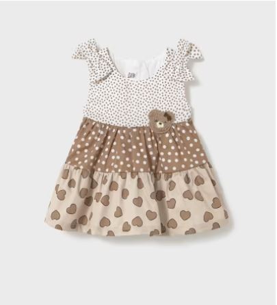 Vestido combinado volantes recién nacida
