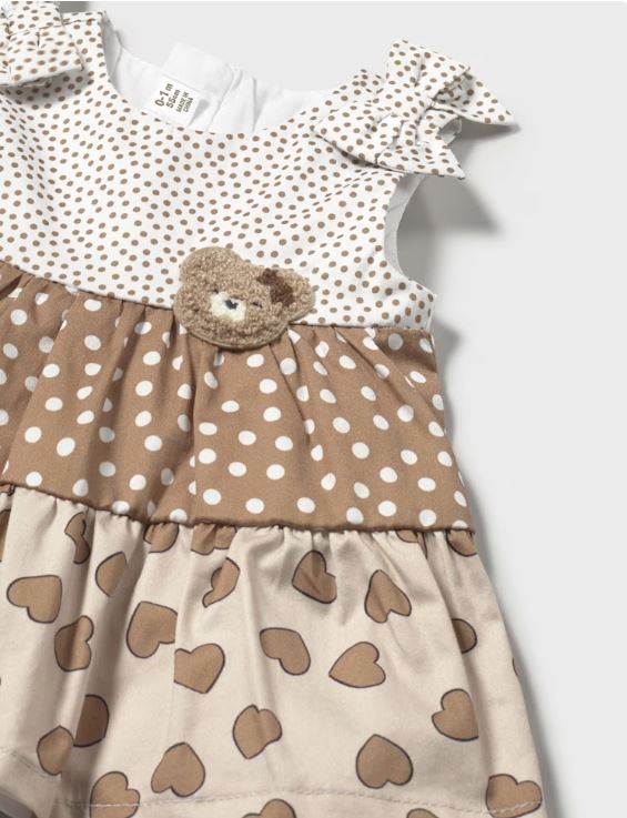 Vestido combinado volantes recién nacida