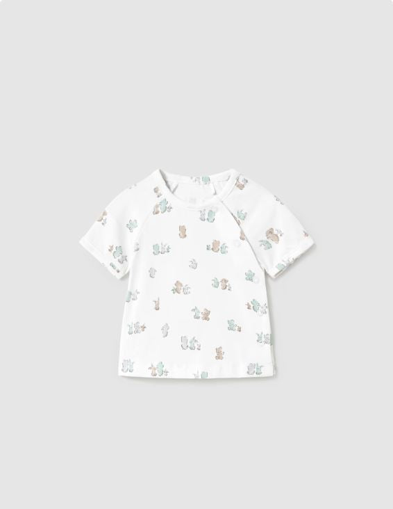 Chándal con camiseta estampada recién nacida