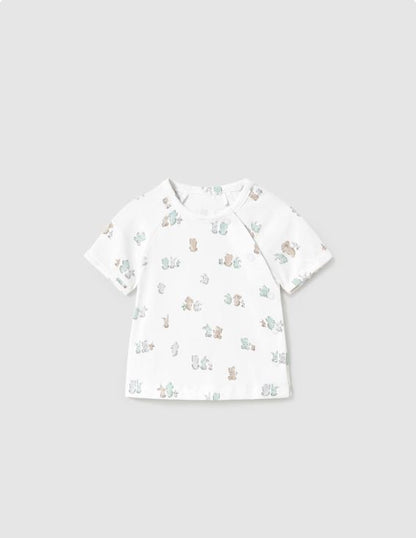 Chándal con camiseta estampada recién nacida