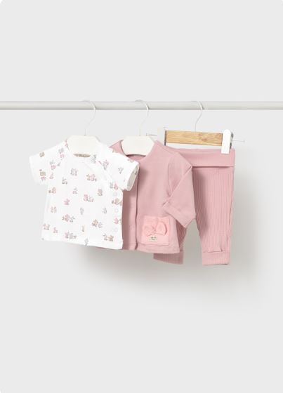 Chándal con camiseta estampada recién nacida