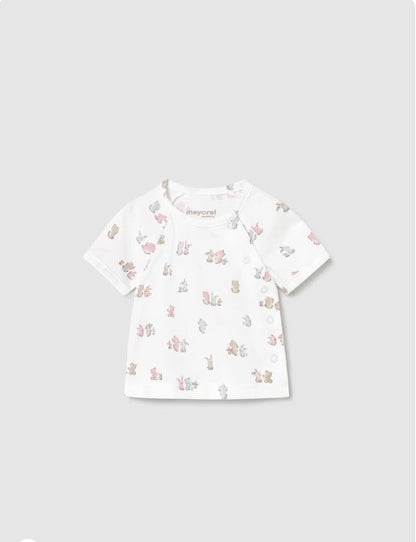 Chándal con camiseta estampada recién nacida