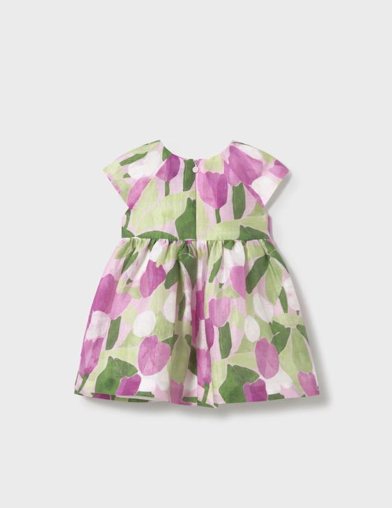 Vestido estampado flores bebé niña
