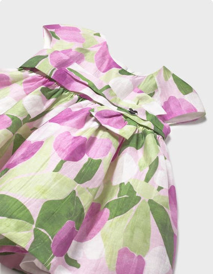 Vestido estampado flores bebé niña