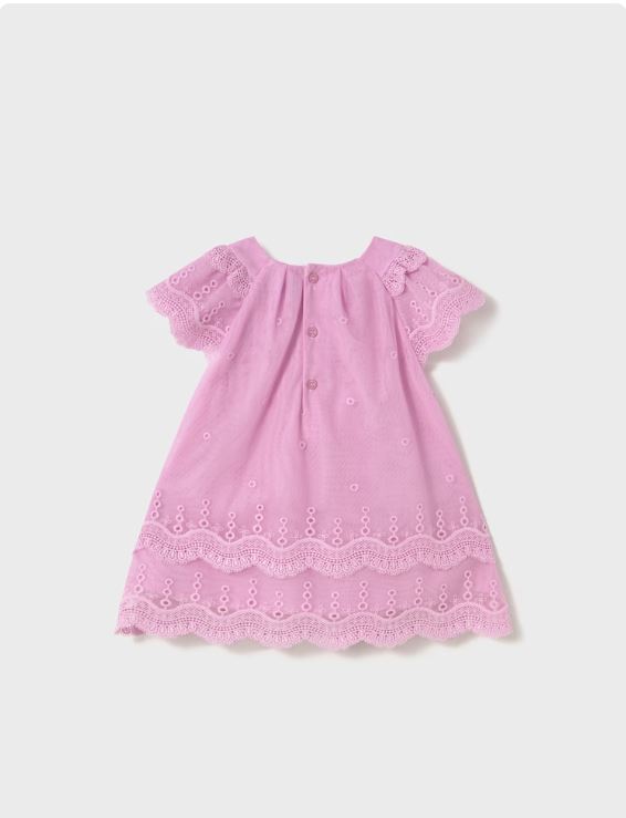 Vestido tul bordado volantes bebé niña