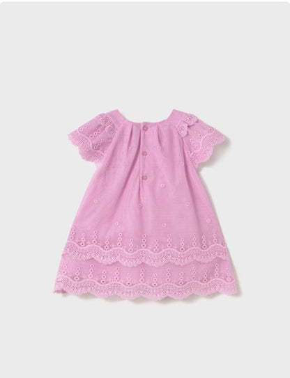 Vestido tul bordado volantes bebé niña