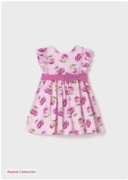 Vestido estampado frutal bebé niña