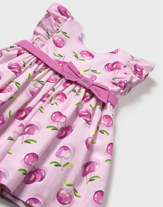 Vestido estampado frutal bebé niña