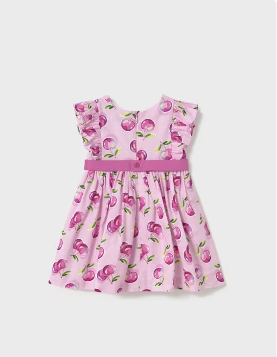Vestido estampado frutal bebé niña