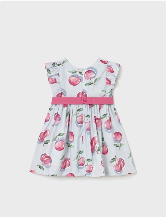 Vestido estampado frutal bebé niña