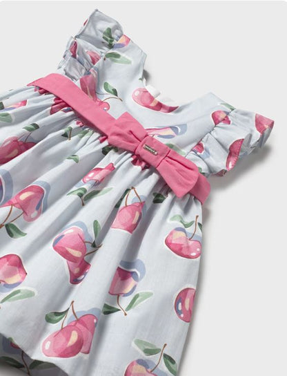 Vestido estampado frutal bebé niña