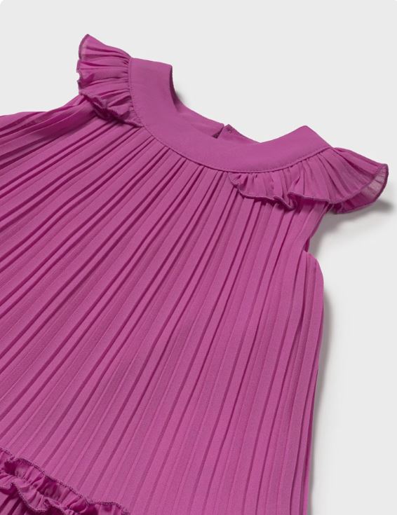 Vestido plisado gasa bebé niña
